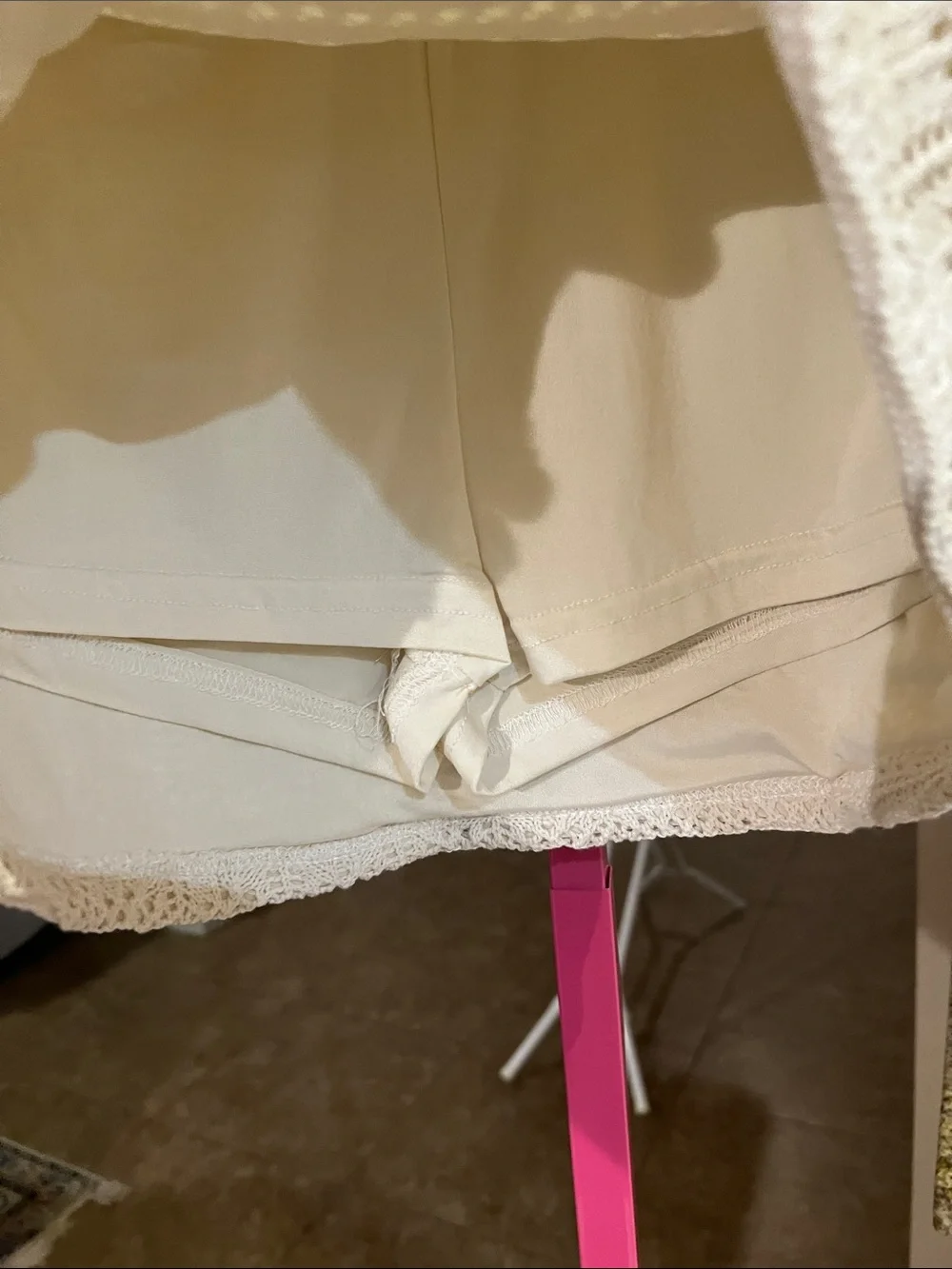 Cream Crochet Throw - Lightweight Knit Accent